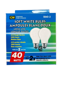 40W SOFT WHITE BULBS 2PC (PACK OF 12)
