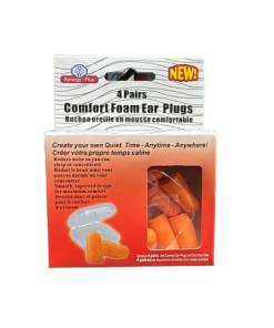 FIRST AID FOAM EAR PLUGS WITH CASE 4 PAIR (PACK OF 24)