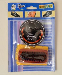 SHOE POLISH WITH BRUSH AND CLOTH (PACK OF 12)