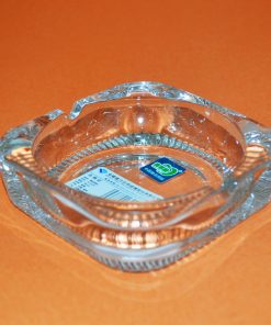 GLASS ASH TRAY ROUNDED EDGE (PACK OF 12)