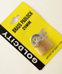 GOLDCITY 25 MM BRASS PADLOCK (PACK OF 12)