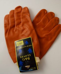 LEATHER GLOVES ORANGE (PACK OF 12)