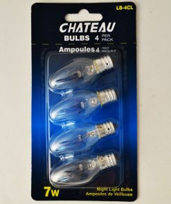 7W CLEAR NIGHT LIGHT BULB 4PC (PACK OF 12)