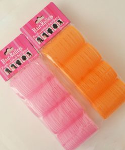 PINK OR ORANGE HAIR ROLLER 4PCS (PACK OF 12)