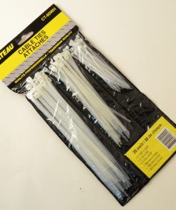 CABLE TIES BLACK OR WHITE 60 PCS (PACK OF 12)