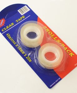 2 ROLLS CLEAR TAPE 18MM (PACK OF 12)
