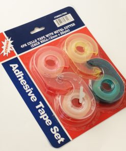 CELLO TAPE WITH METAL CUTTER 4PC (PACK OF 12)