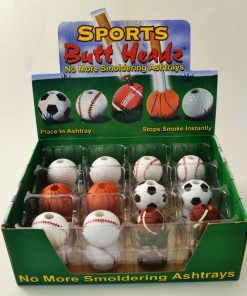 SPORTS BUTT HEADZ PLACE IN ASHTRAY - PACK OF 24