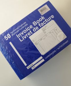 INVOICE BOOK 50 DUPLICATES CARBONLESS - PACK OF 10