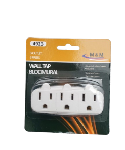 WALL TAP 3 OUTLET 4923 (PACK OF 12)