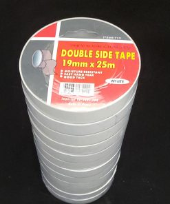 DOUBLE SIDE TAPE 19 MM X 25 M (WHITE) (PACK OF 12)
