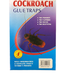 COCKROACH GLUE TRAPS 4PC (PACK OF 24)