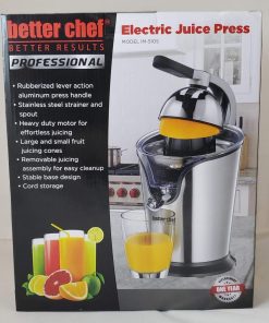 BETTER CHEF ELECTRIC JUICE PRESS STAINLESS STEEL