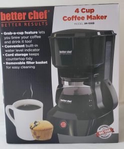 BETTER CHEF 4 CUP COFFEE MAKER BLACK