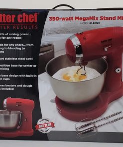 BETTER CHEF 350 WATT MEGAMIX STAND MIXER 3.5 QUART RED