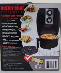 BETTER CHEF AIR FRYER 4.5 LITER 4.75 QUART BLACK