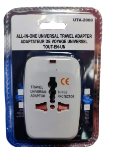 ALL IN ONE UNIVERSAL TRAVEL ADAPTOR UTA-2000 (PACK OF 6)