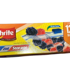 FRESHRITE 12 FREEZER SLIDE LOCK BAGS (PACK OF 12)