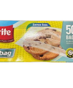 FRESHRITE 50 SNACK BAGS ZIPPER (PACK OF 12)