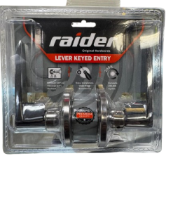 RAIDER LEVER KEYED LOCK (SILVER)