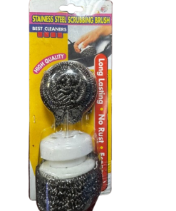 STAINLESS STEEL SCRUBBING BRUSH (PACK OF 12)