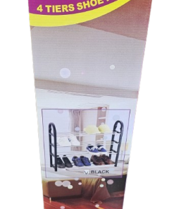 4 TIER STAINLESS STEEL SHOE RACK