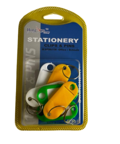 PLASTIC KEY NAME TAGS (PACK OF 12)
