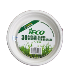 7" BAGASSE PLATE 30 PCS (PACK OF 14)